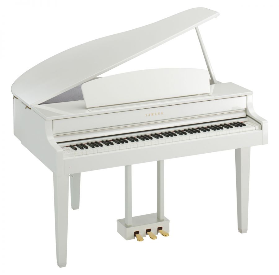 White Baby Mini Grand Piano-14488